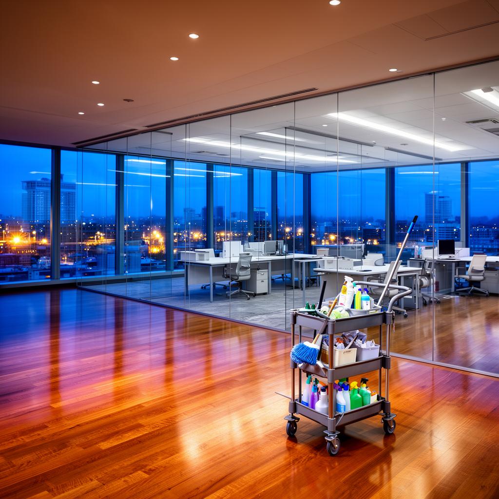 Bright modern office space professionally cleaned in Wolcott, Connecticut